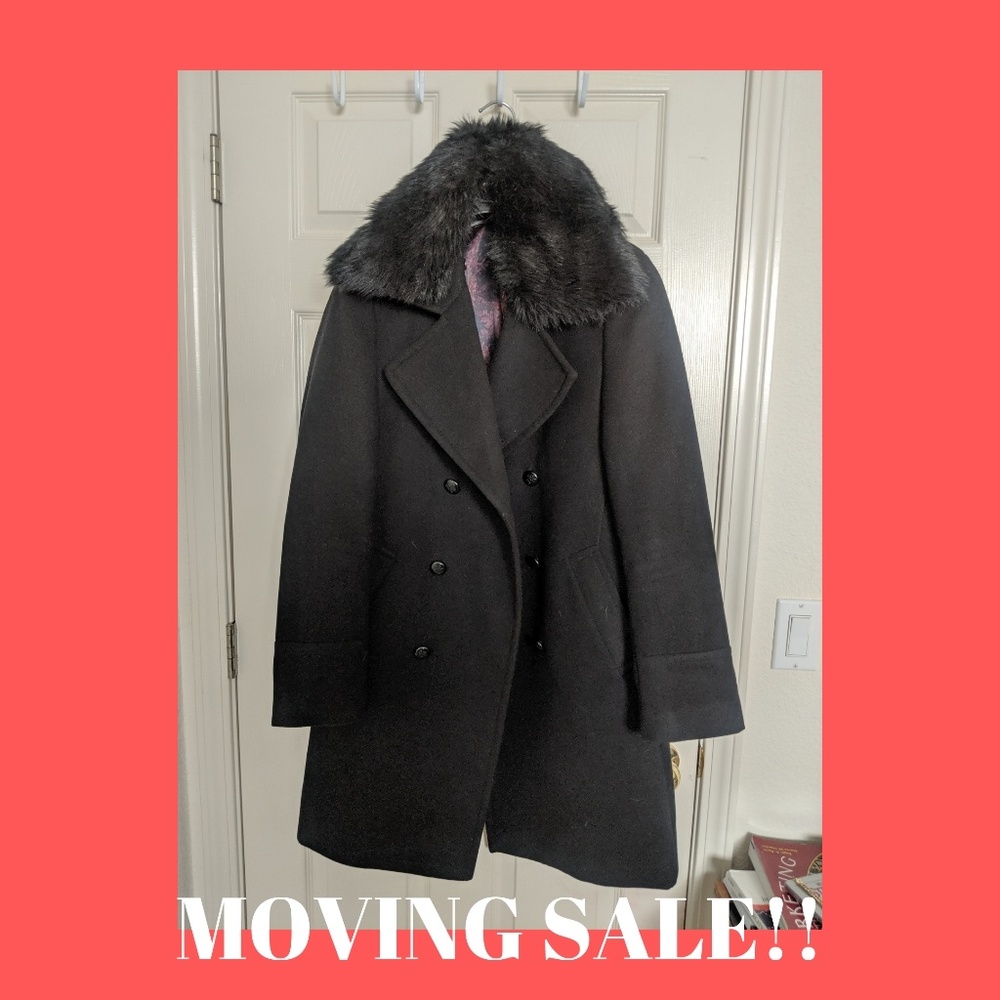 Black Faux Fur Coat